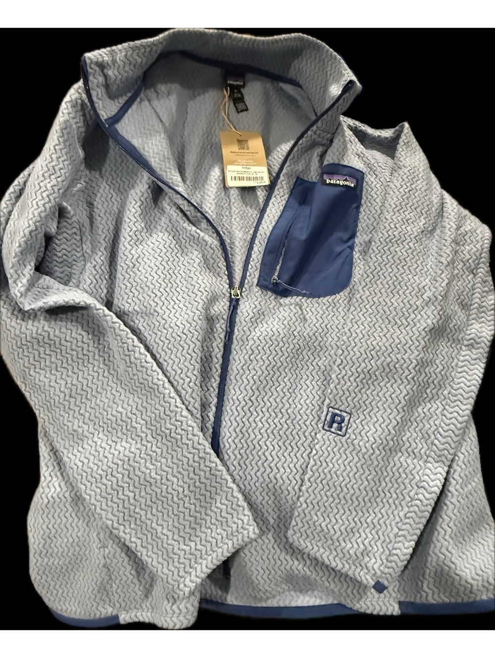 NWT Patagonia Women’s XL Extra Large R1 Air Fleece Full Zip Jacket Barnacle Blue